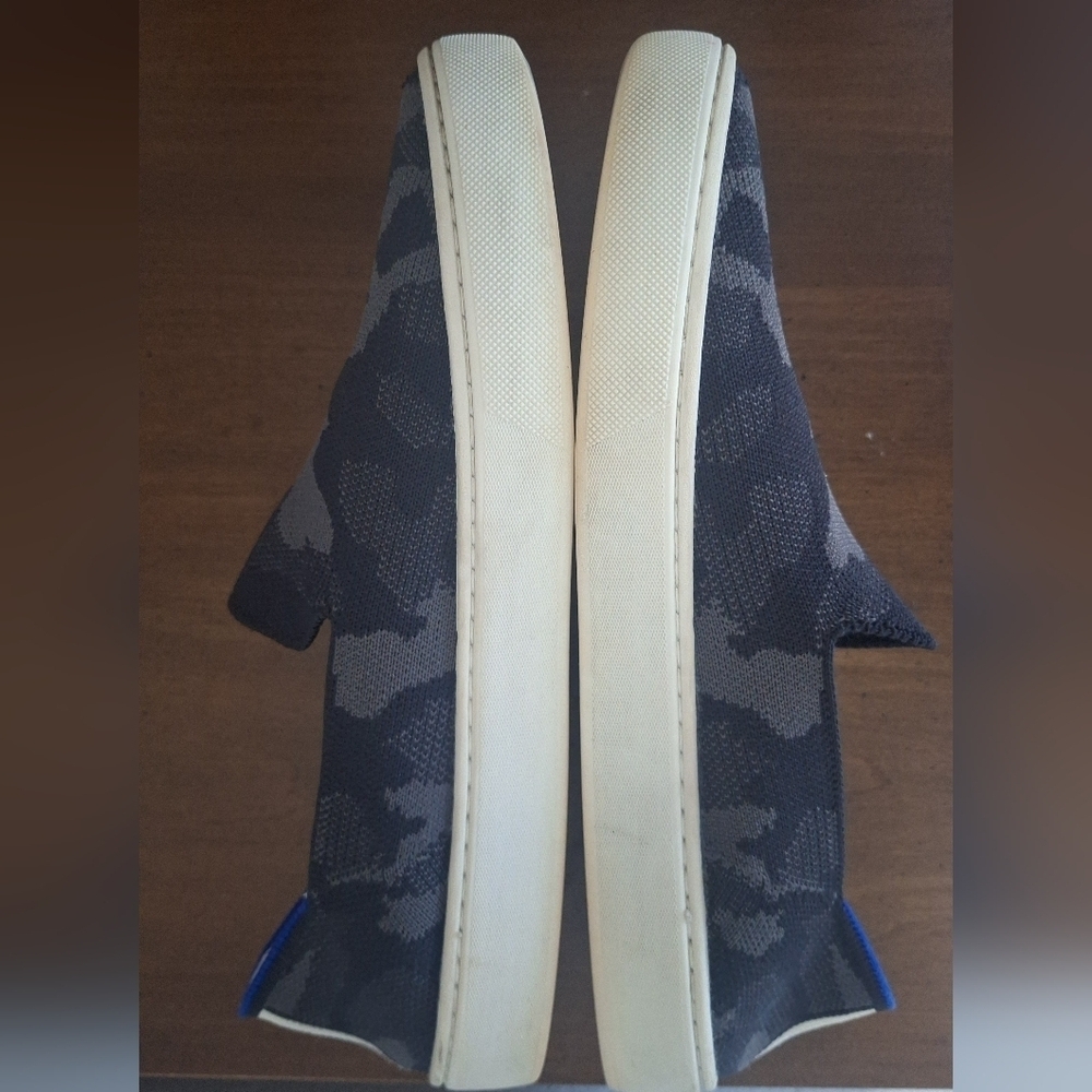 Rothy's The Original Slip On Sneakers Shoes Gray Camo Camouflage Retired Size 9 - Picture 13 of 14